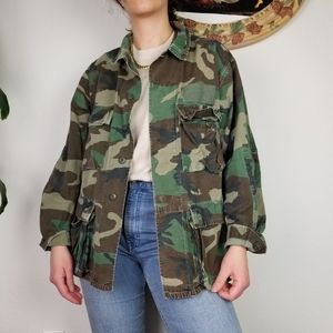 Vintage 90s Woodland Camo Jacket